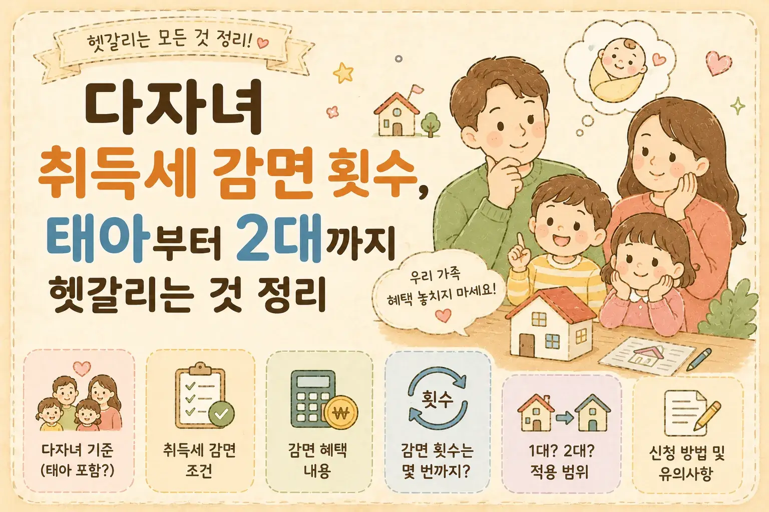 다자녀 취득세 감면 횟수